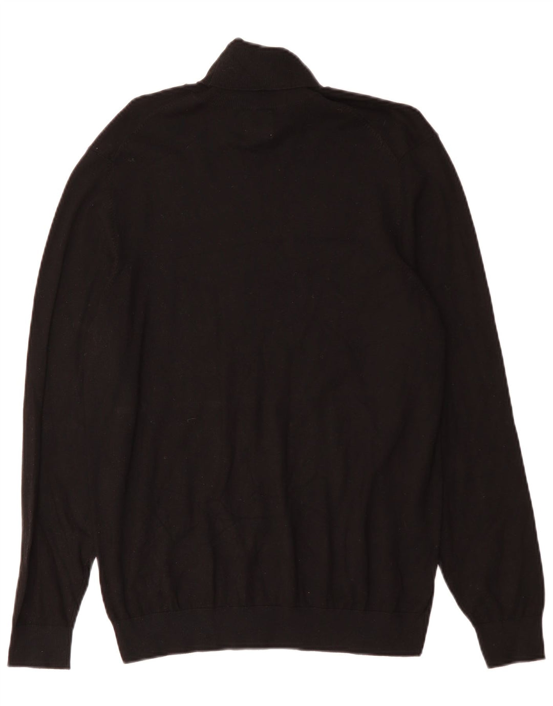 Suéter masculino ZARA com gola tartaruga, grande viscose preta