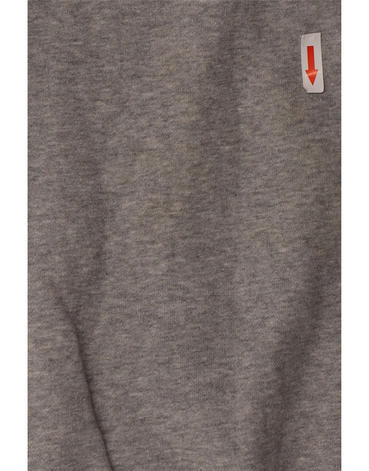Jumper com capuz gráfico masculino Nike médio cinza algodão