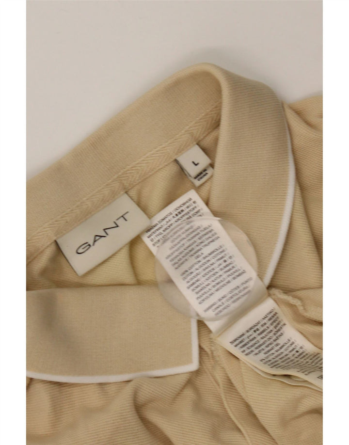 Camisa polo masculina GANT grande algodão bege