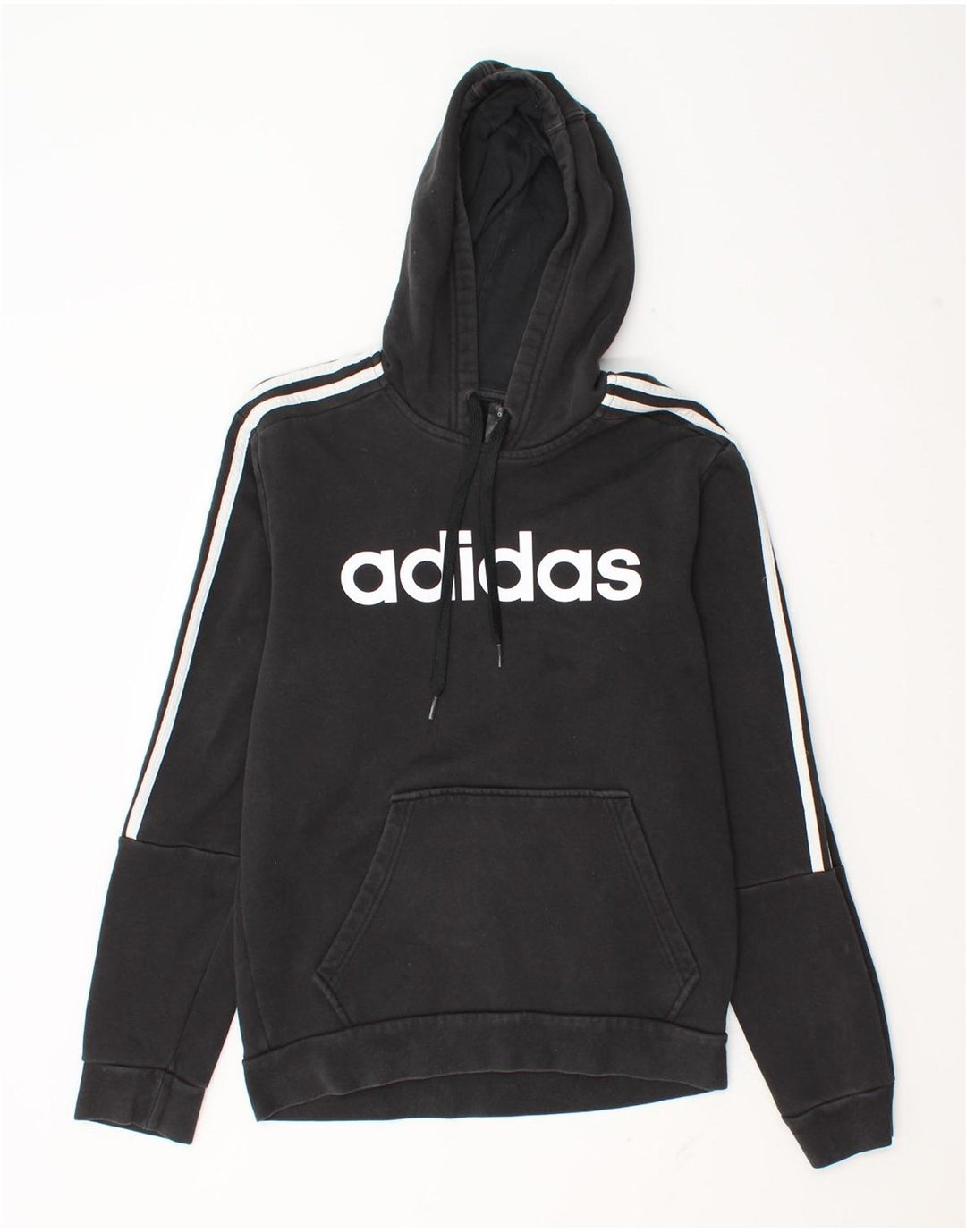 Adidas masculino gráfico moletom com capuz médio algodão preto