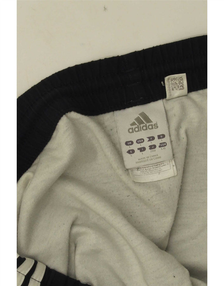 Shorts esportivos masculinos Adidas grande poliéster preto