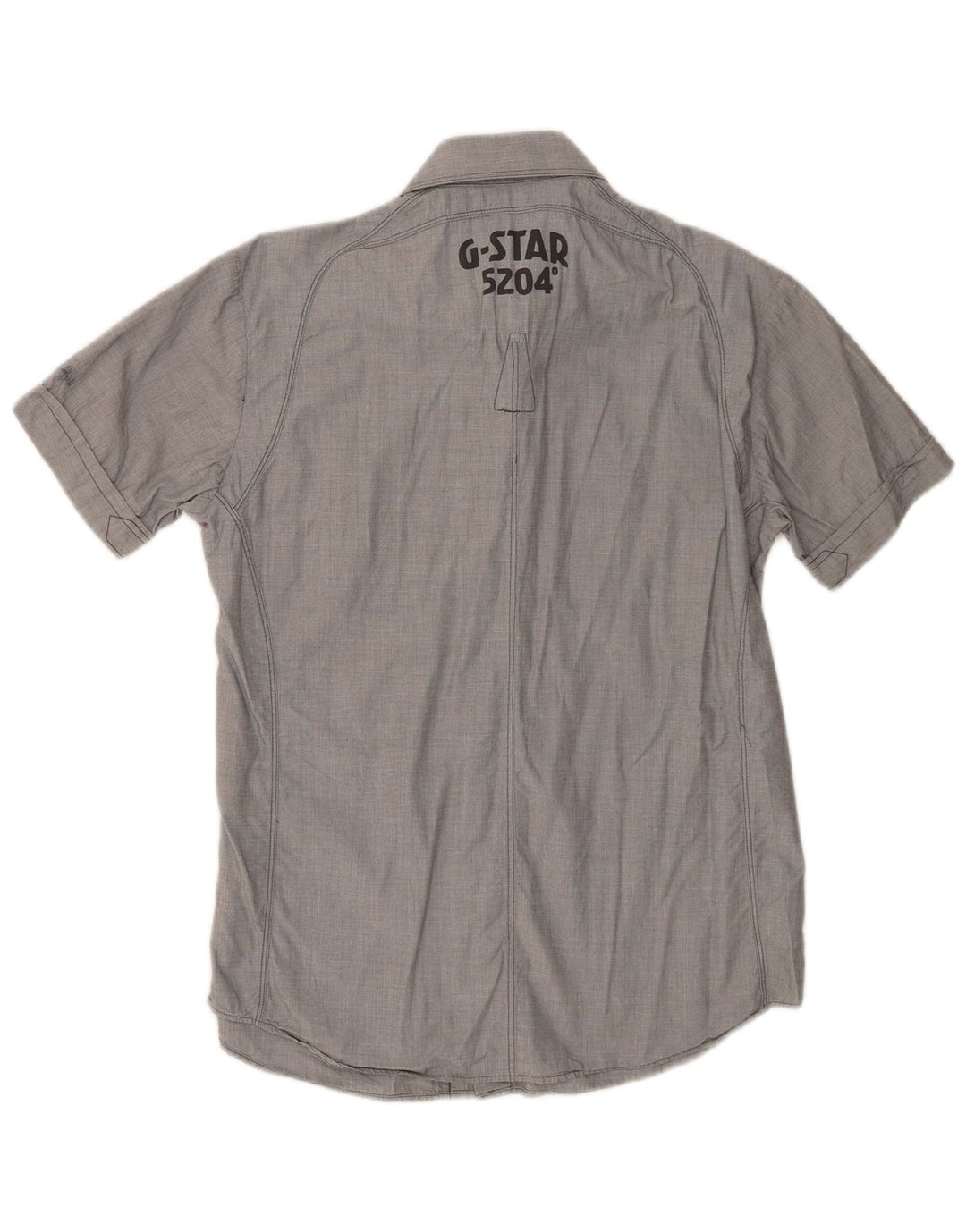 Camisa masculina G-Star gráfica de manga curta cinza médio algodão