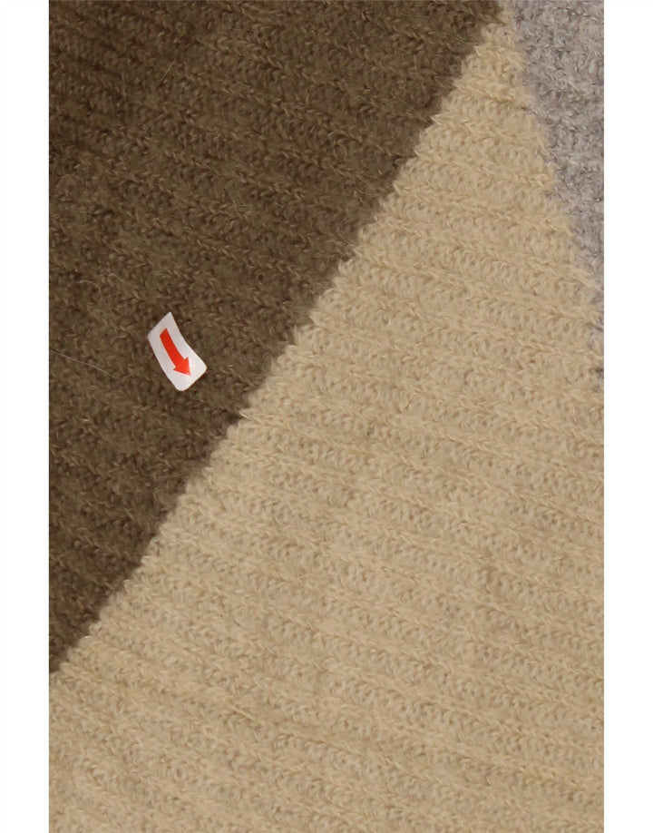 Suéter feminino BENETTON com gola canoa Reino Unido 14 médio multicolorido