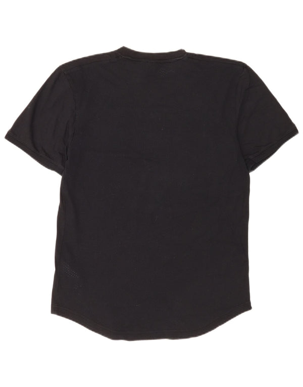 ADIDAS Mens Graphic T-Shirt Top Pequeno Algodão Preto