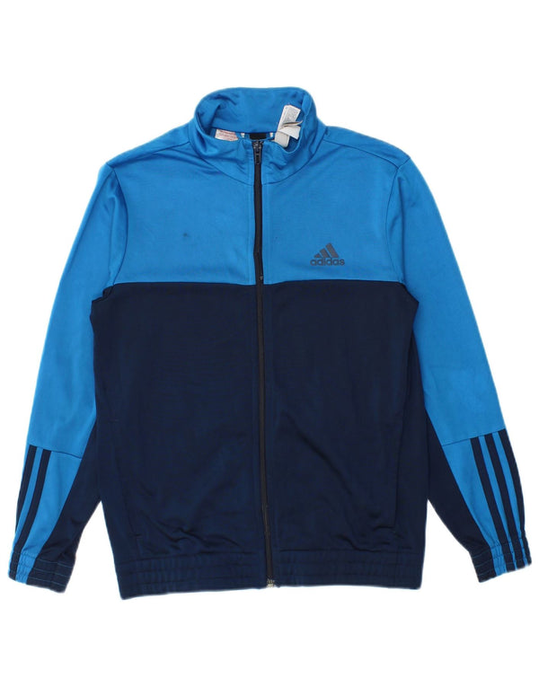 Jaqueta Adidas Meninos Treino Top 11-12 Anos Azul Marinho Colorblock