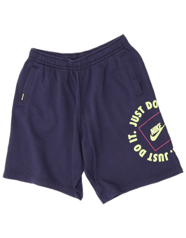 Shorts esportivos Nike masculinos Graphic Regular médio azul marinho algodão esportivo