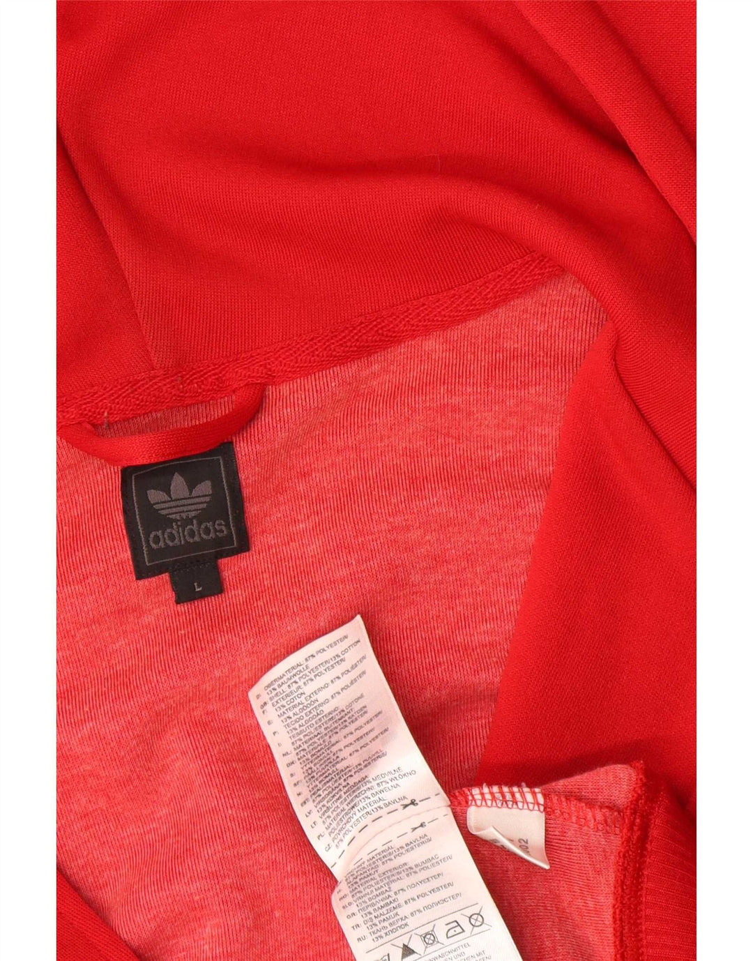 Adidas masculino zip moletom com capuz grande poliéster vermelho