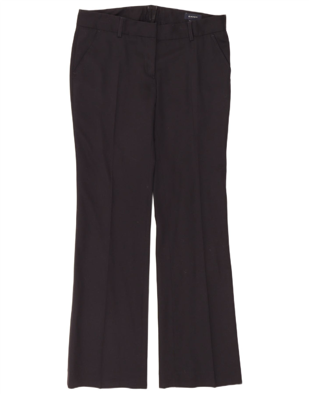 Calça feminina Gant Bootcut Suit Reino Unido 12 Médio W34 L33 Lã Preta