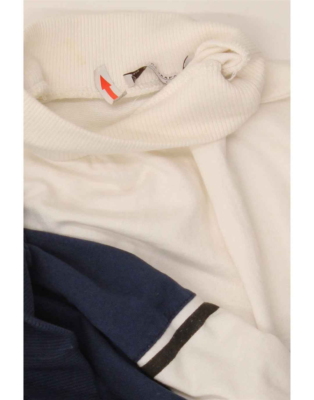 Zara Mens Trafaluc Graphic Moletom Jumper Médio Branco Colorblock