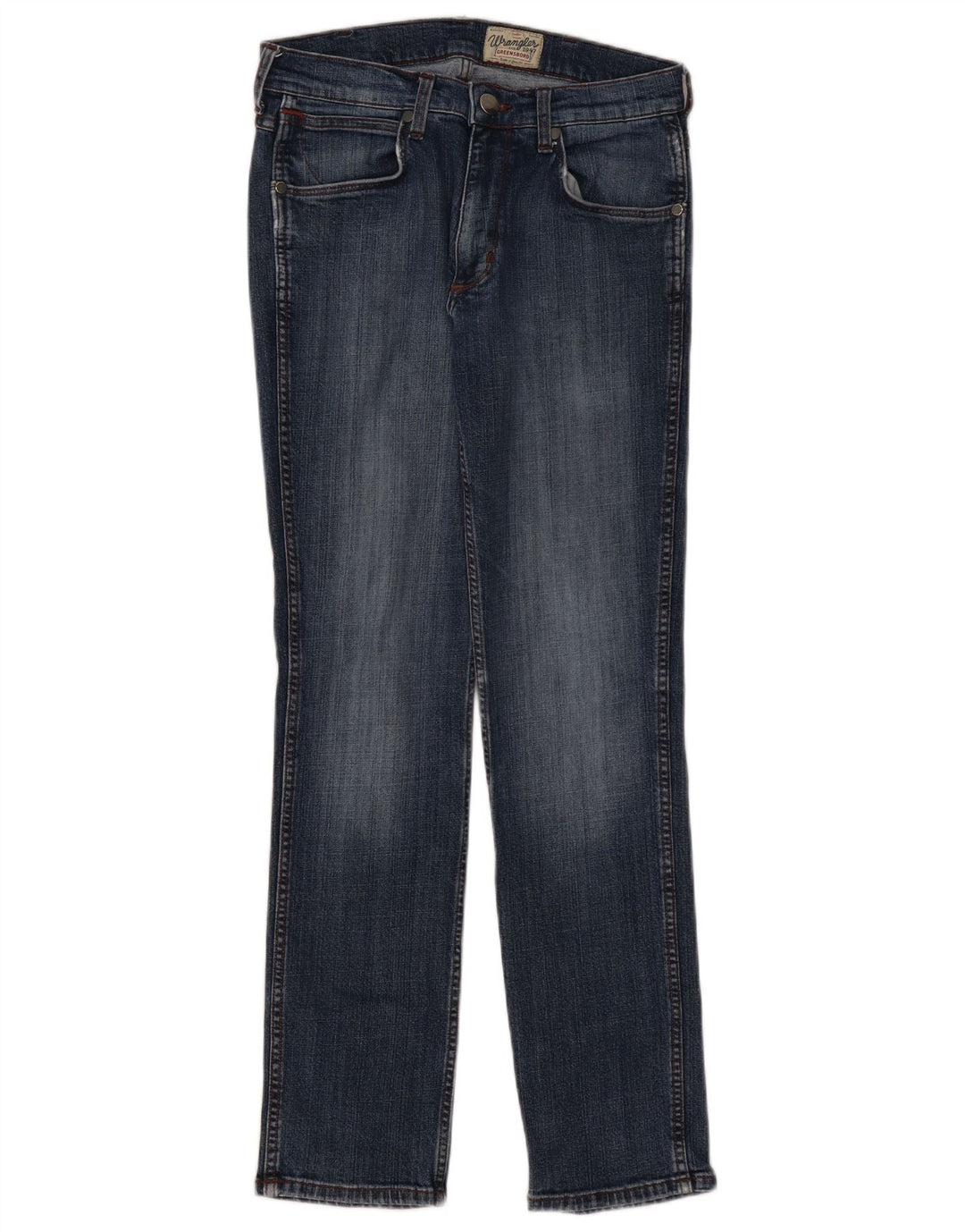 WRANGLER Masculino Greensboro Slim Jeans W31 L32 Azul Algodão