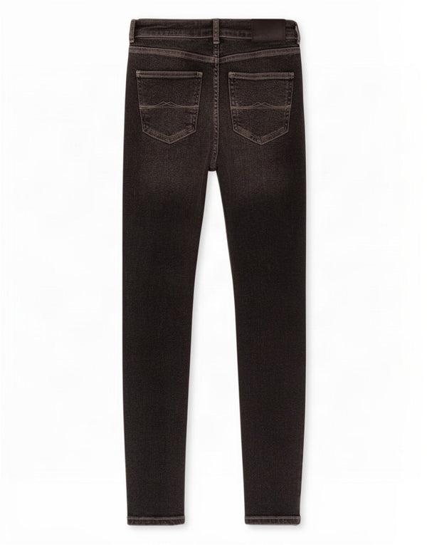Jeans skinny de cintura alta feminino Jack Wills W26 L29 algodão cinza