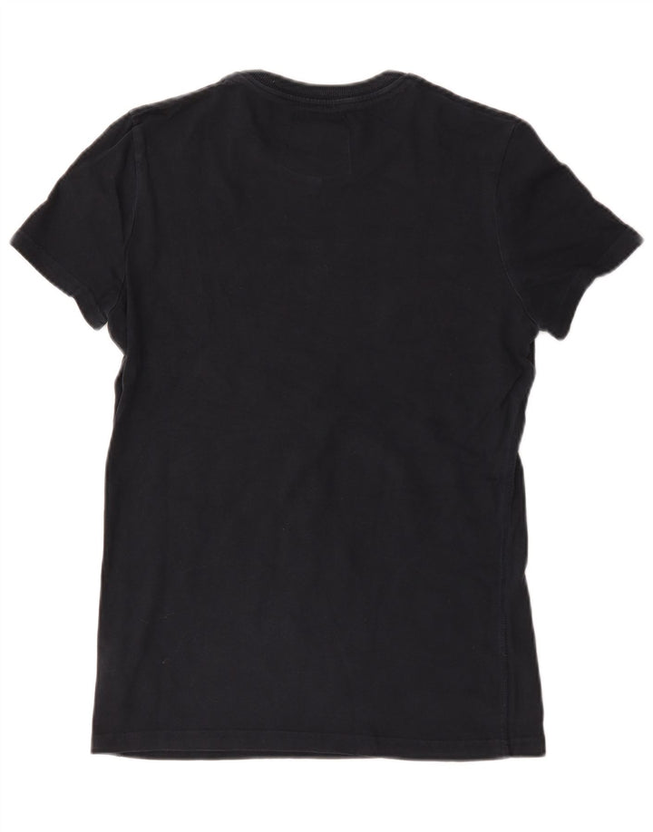 Superdry camiseta masculina gráfica top pequeno algodão azul marinho