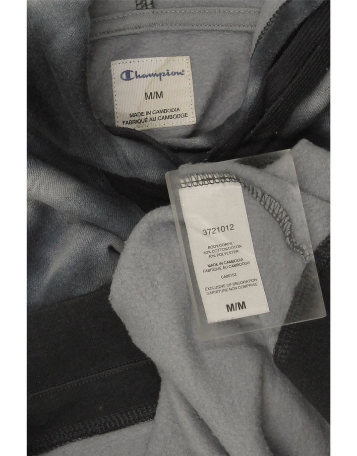 CHAMPION Womens Hoodie Jumper UK 14 Medium Grey Tie Dye Cotton Vintage Champion and Second-Hand Champion from Messina Hembry 