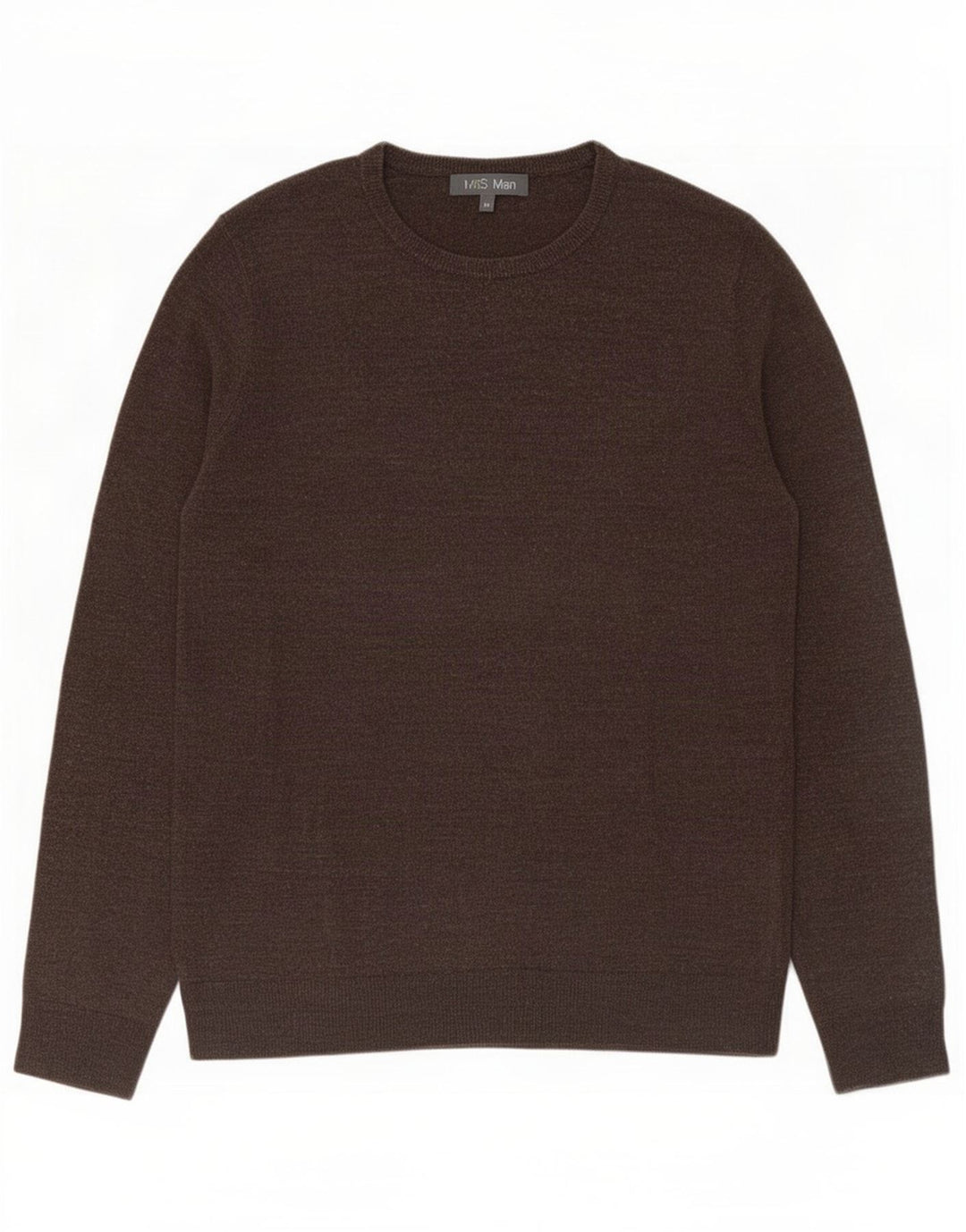 Suéter masculino Marks & Spencer com gola redonda e acrílico marrom médio