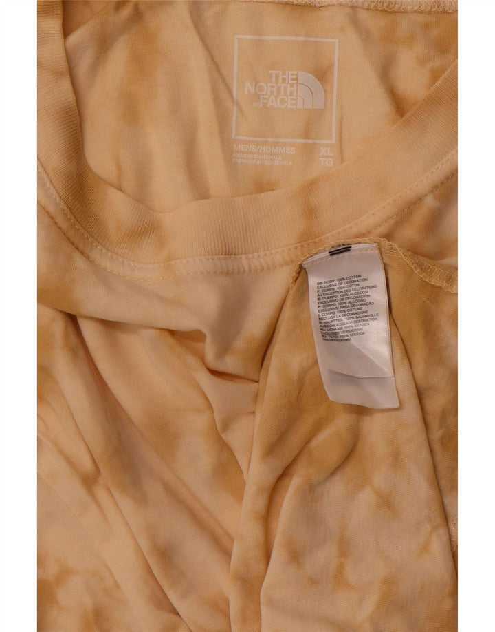 Camiseta masculina THE NORTH FACE Top XL marrom tie-dye algodão