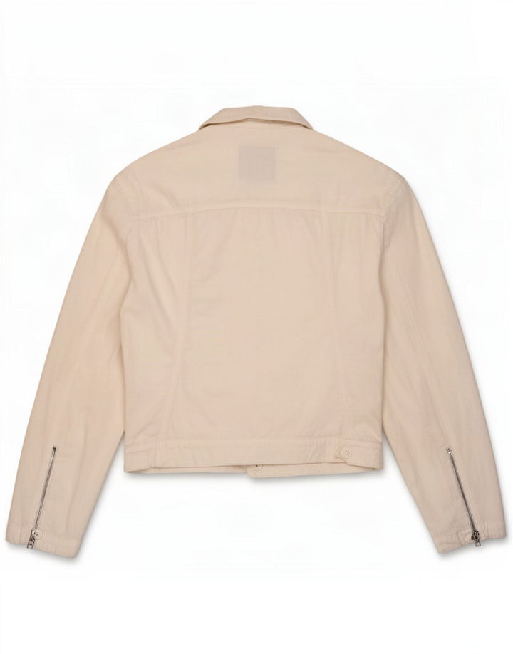 Jaqueta jeans feminina Cappopera UK 12 médio branco