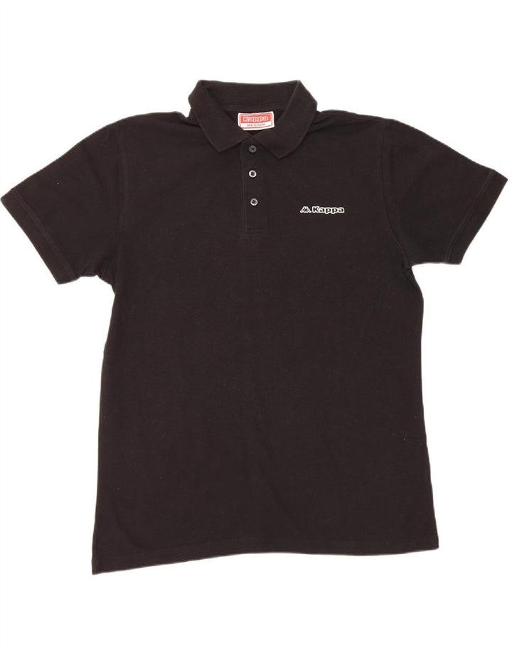 Camisa polo masculina KAPPA de algodão preto médio
