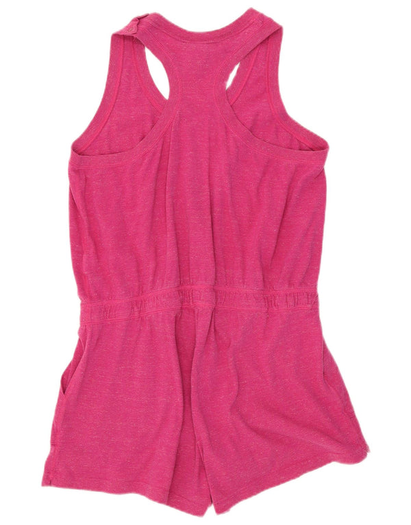 Macacão feminino sem mangas Nike UK 16 grande algodão rosa