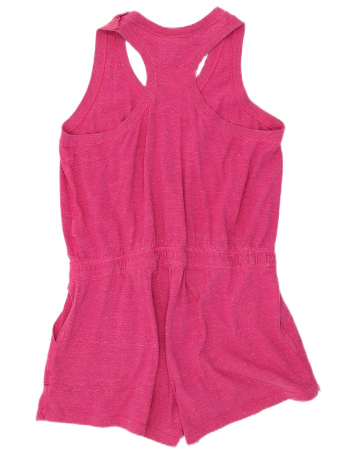 Macacão feminino sem mangas Nike UK 16 grande algodão rosa
