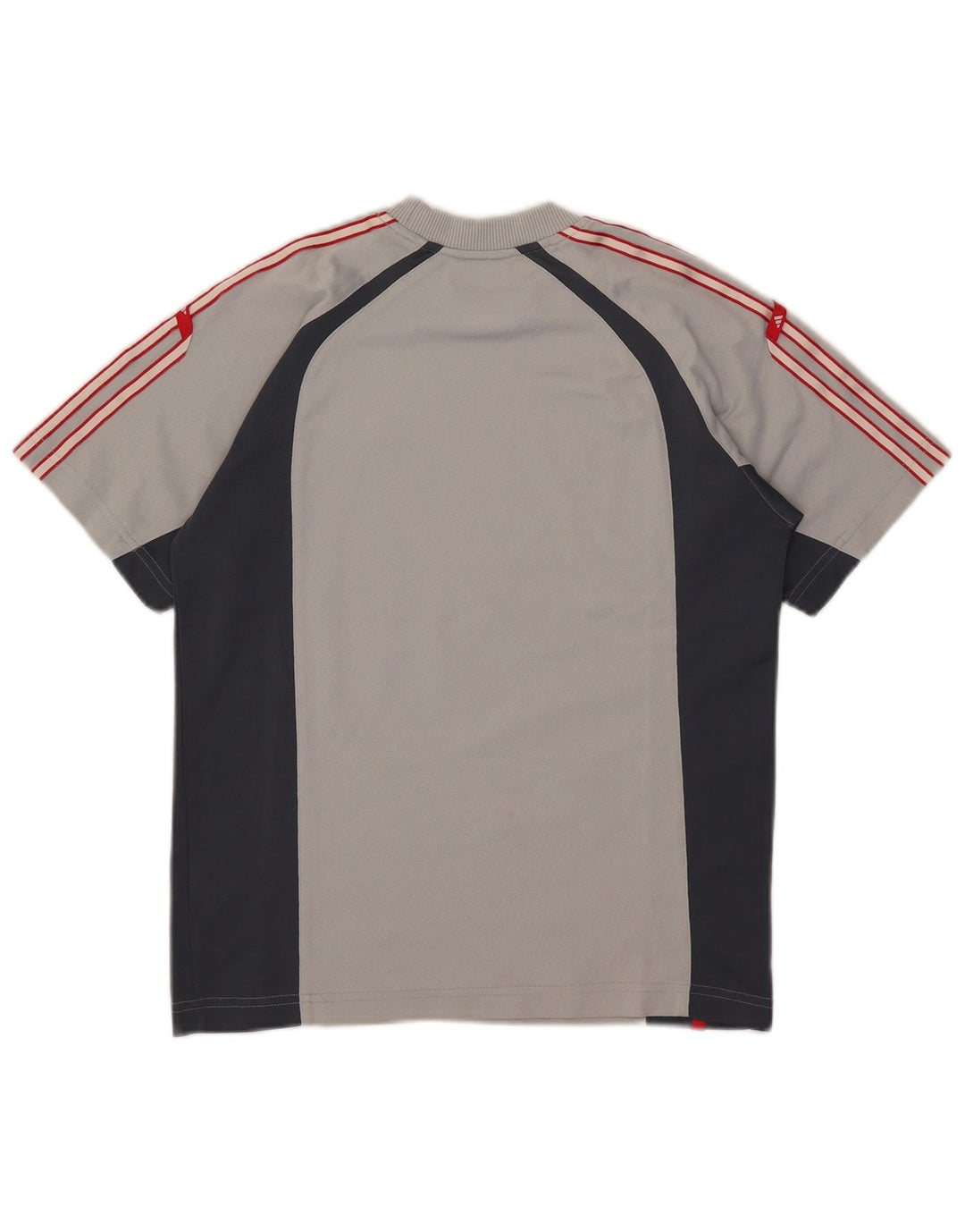 Camiseta Adidas Meninos 11-12 Anos Cinza Colorblock Poliéster