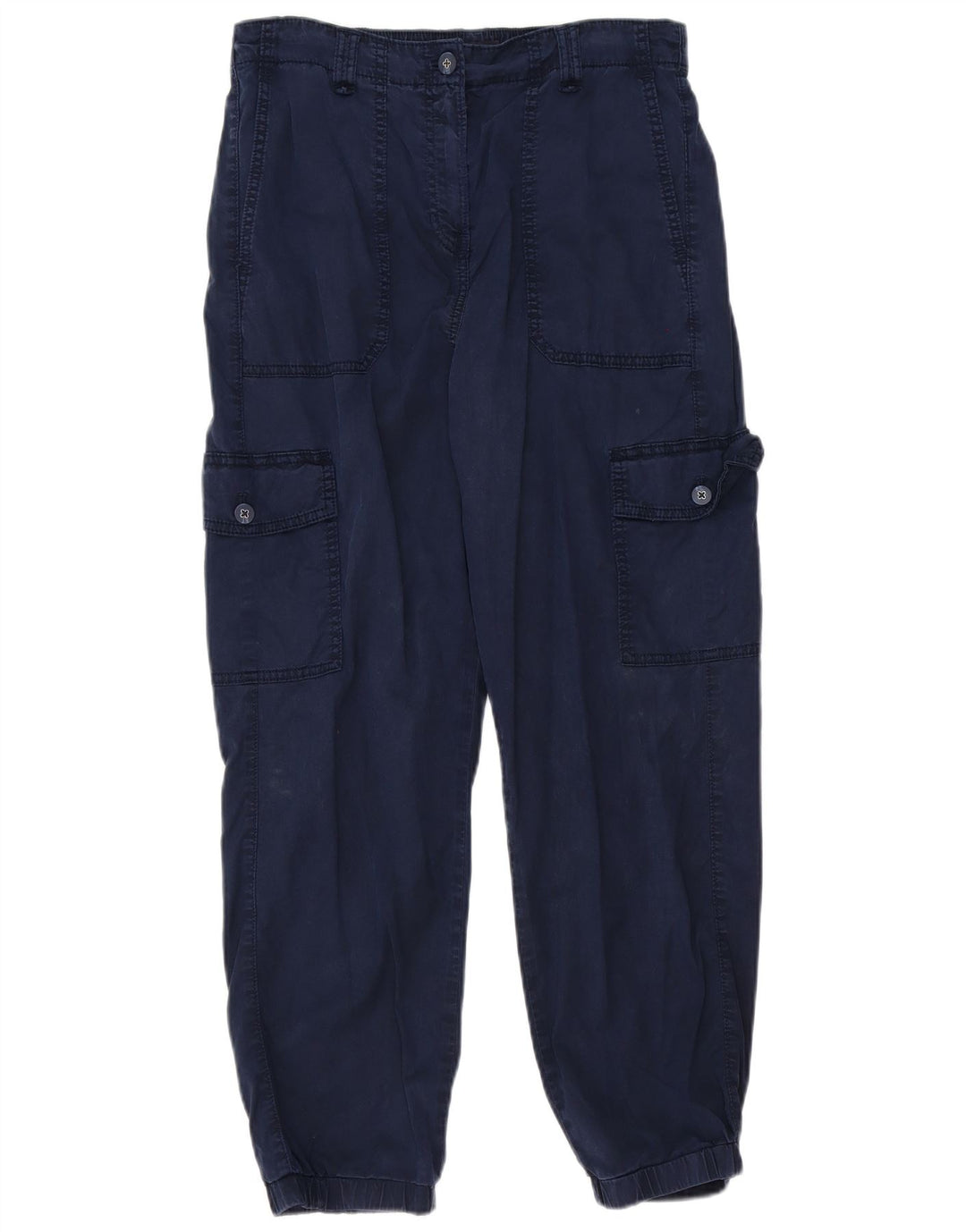 Calça cargo feminina Marks & Spencer Reino Unido 12 médio W32 L27 azul marinho