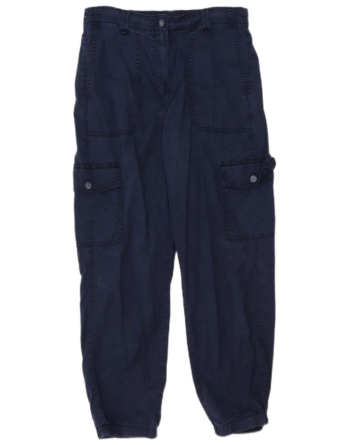 Calça cargo feminina Marks & Spencer Reino Unido 12 médio W32 L27 azul marinho