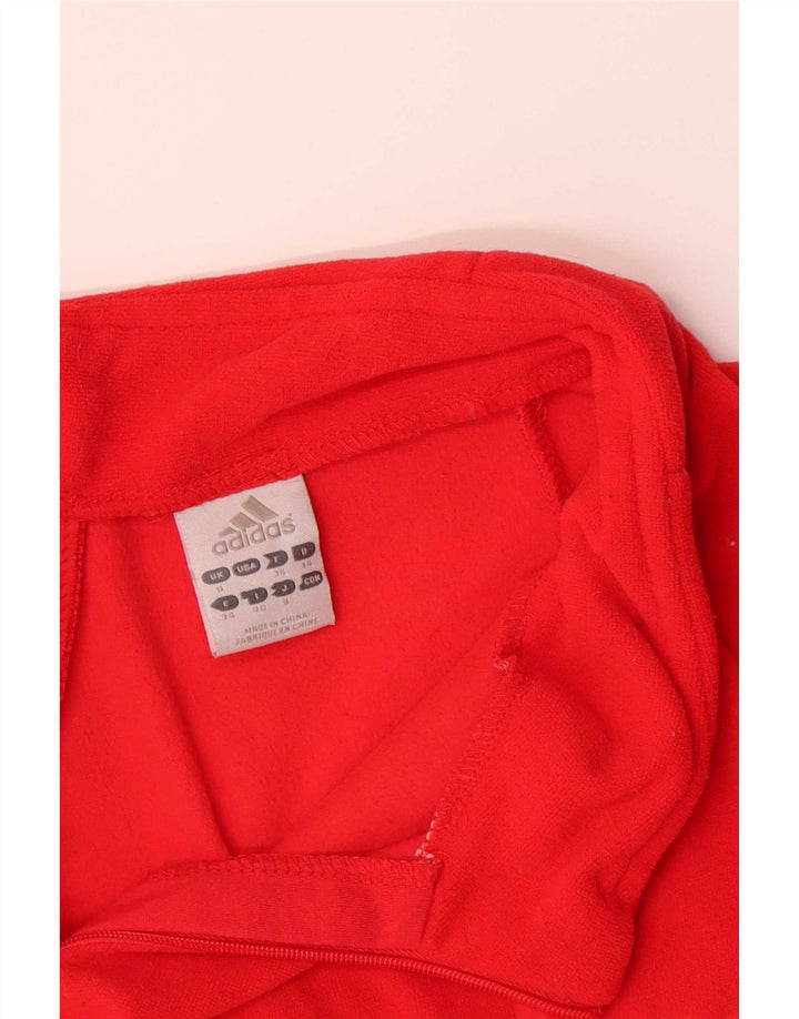 Adidas feminino gráfico pulôver agasalho top jaqueta reino unido 8 pequeno vermelho
