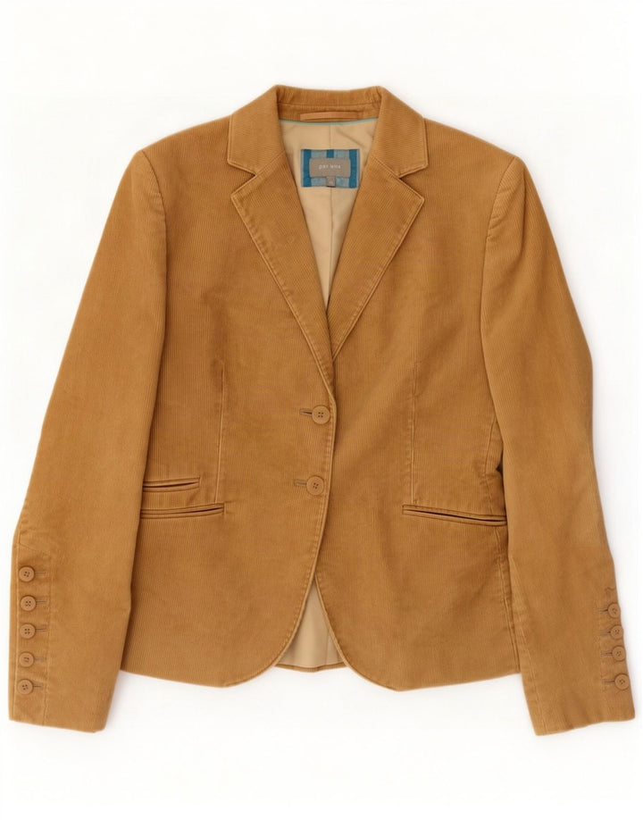 Marks & Spencer Womens Per Una 2 Button Blazer Jacket UK 12 Medium Beige