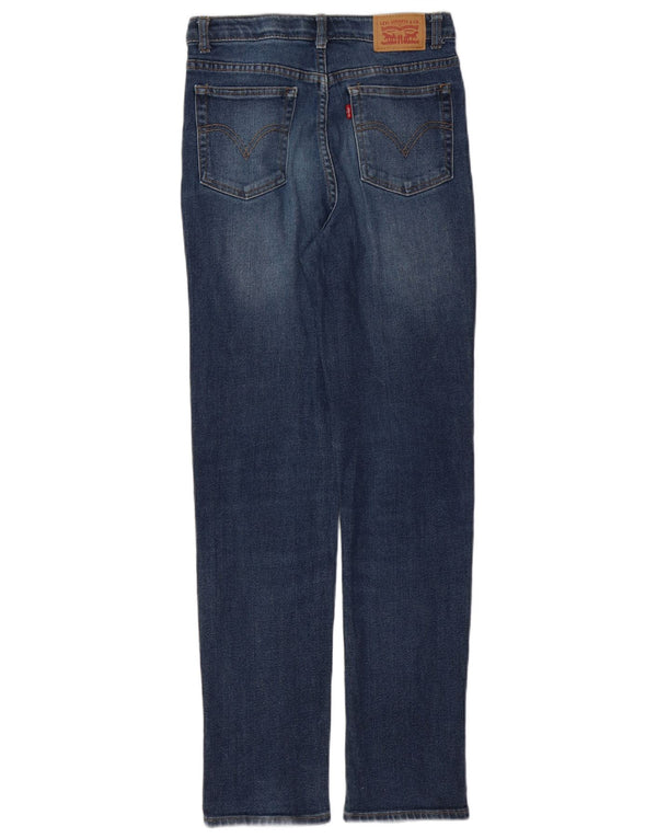 Jeans Levi's Girls Ribcage Straight 13-14 anos W26 L28 Azul Algodão