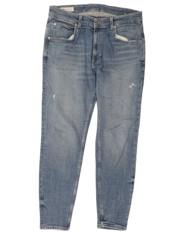 Calça jeans skinny masculina Zara EU 44 grande W34 L28 azul