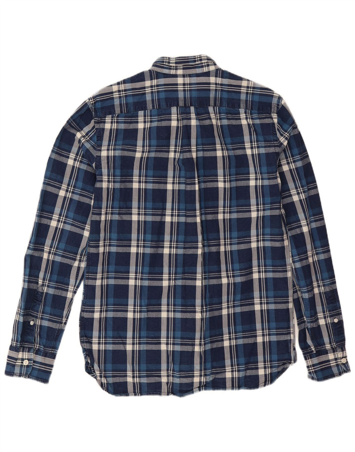 Camisa masculina Levi's média xadrez azul marinho algodão