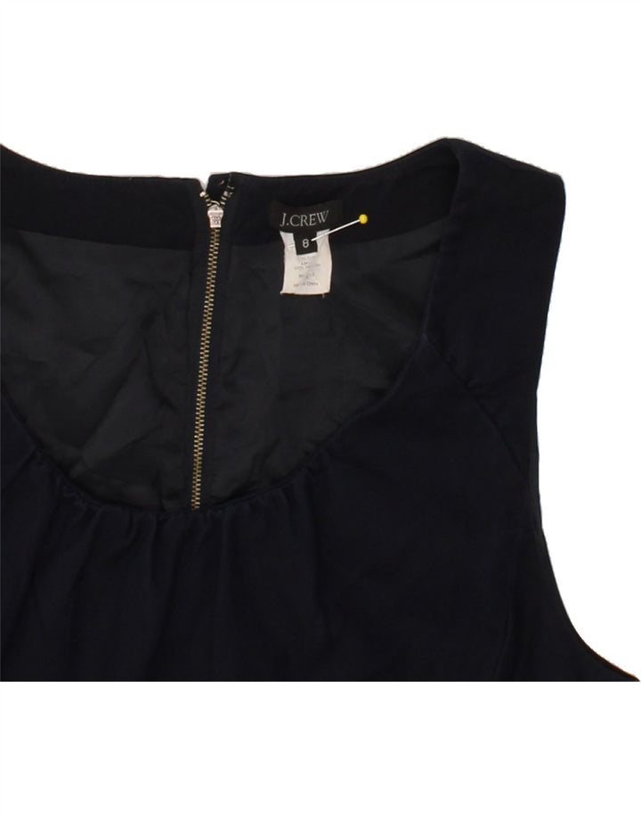 J. CREW Womens Sleeveless Basic Dress US 8 Medium Navy Blue Cotton Vintage J. Crew and Second-Hand J. Crew from Messina Hembry 