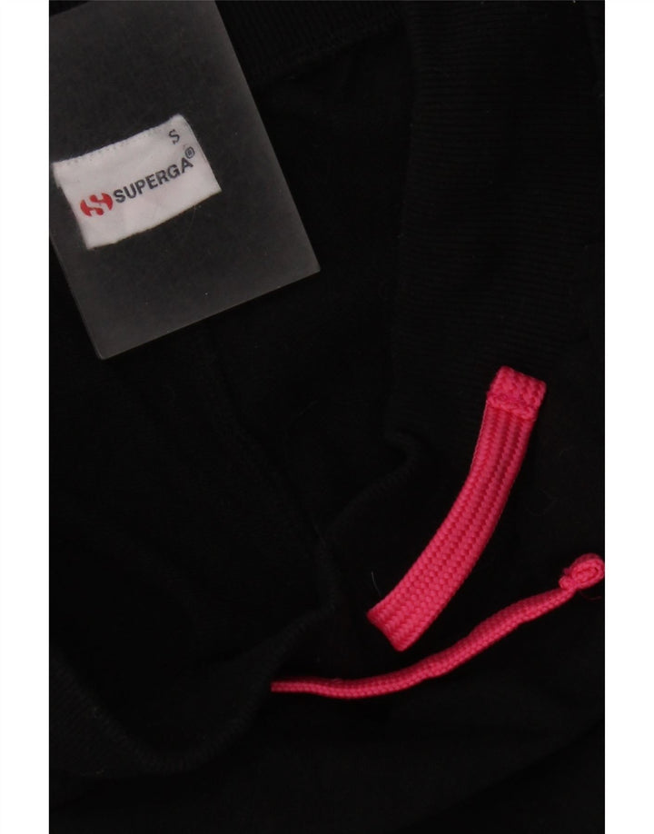 Calça de treino feminina Superga Joggers UK 10 pequena preta