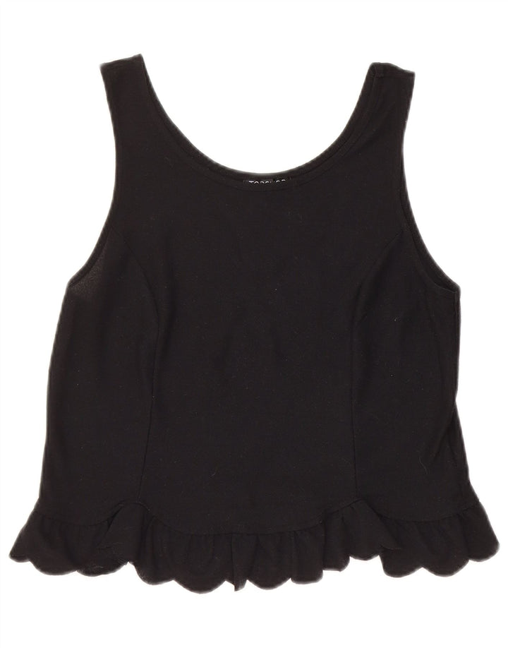 Colete feminino Topshop UK 8 pequeno poliéster preto