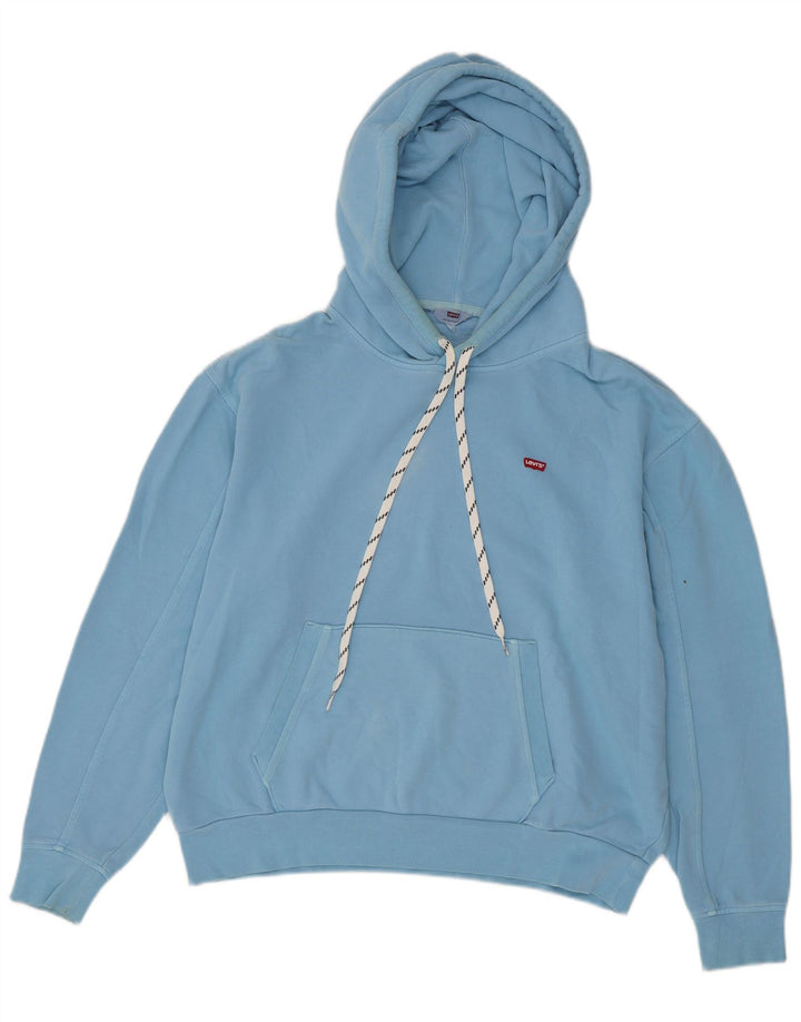 Suéter com capuz oversized feminino Levi's UK 10 pequeno azul
