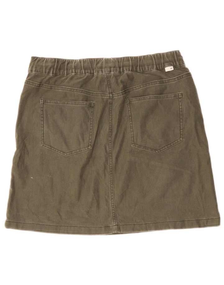Minissaia feminina French Connection W30 algodão cáqui médio
