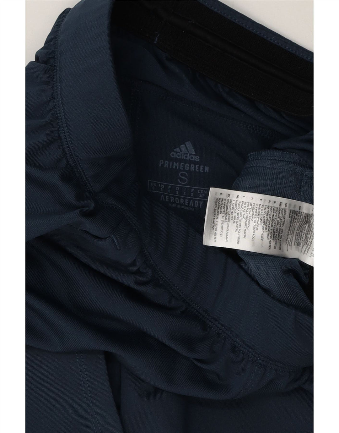 Shorts esportivos gráficos masculinos Adidas pequenos poliéster azul marinho