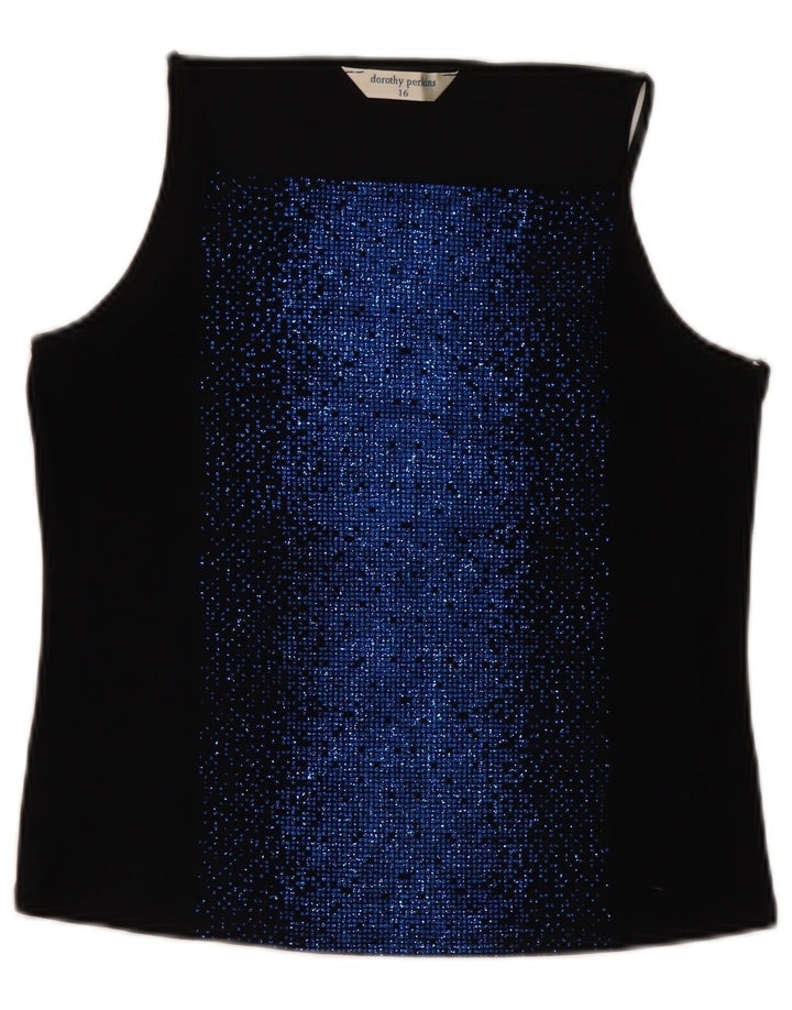 Dorothy Perkins Cami Top Feminino Reino Unido 16 Grande Poliéster Preto