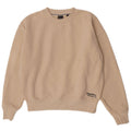Superdry Womens Oversized Sweatshirt Jumper UK 8 Pequeno Algodão Bege