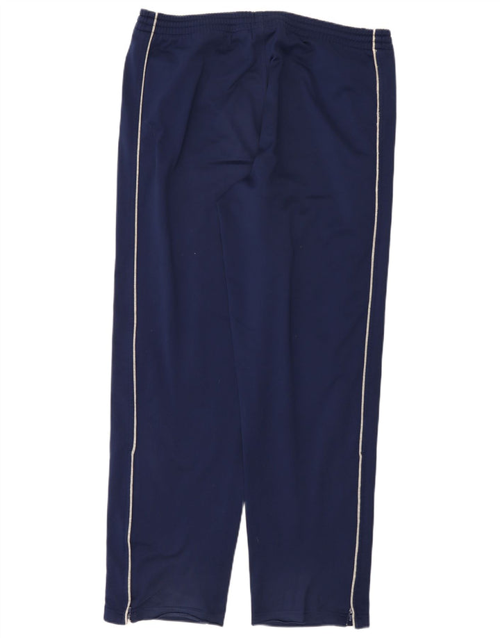 Calça de treino masculina Adidas UK 38/40 poliéster azul marinho médio