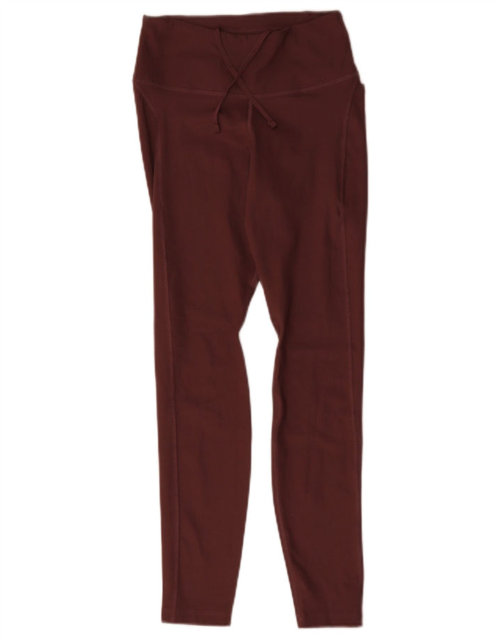 Leggings Nike Dri Fit Feminina UK 8 Pequena Borgonha