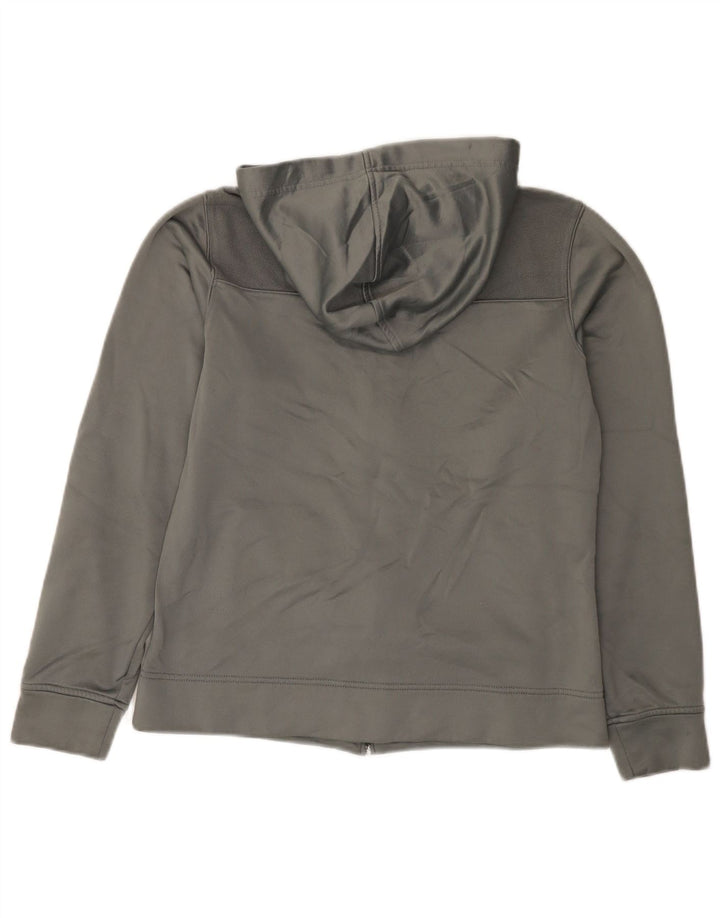 Suéter Reebok feminino com capuz e zíper UK 14 poliéster cinza médio