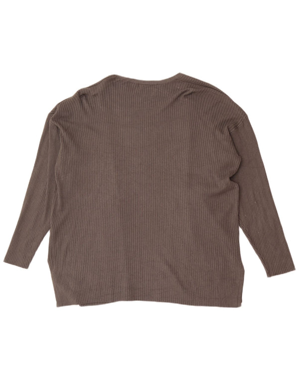Suéter cardigã feminino Marks & Spencer com ajuste relaxado Reino Unido 14 grande cinza