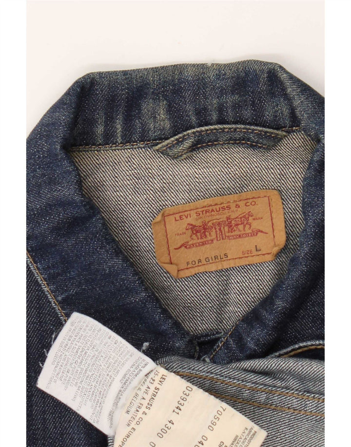 Jaqueta jeans feminina Levi's 11-12 anos grande algodão azul marinho