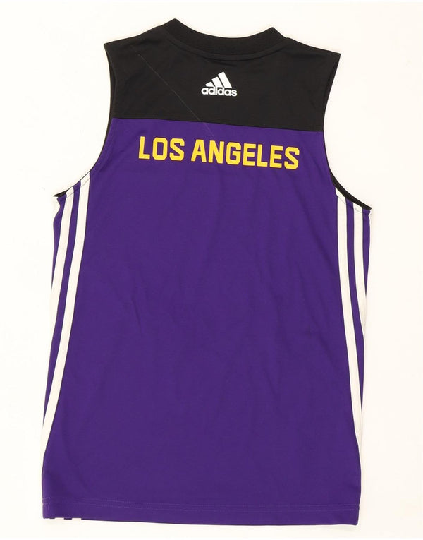 Adidas Meninos Los Angeles Graphic Vest Top 9-10 Anos Roxo Colorblock