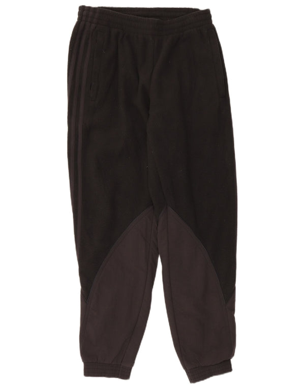 ADIDAS Mens Fleece Tracksuit Calças Joggers Pequeno Poliéster Preto