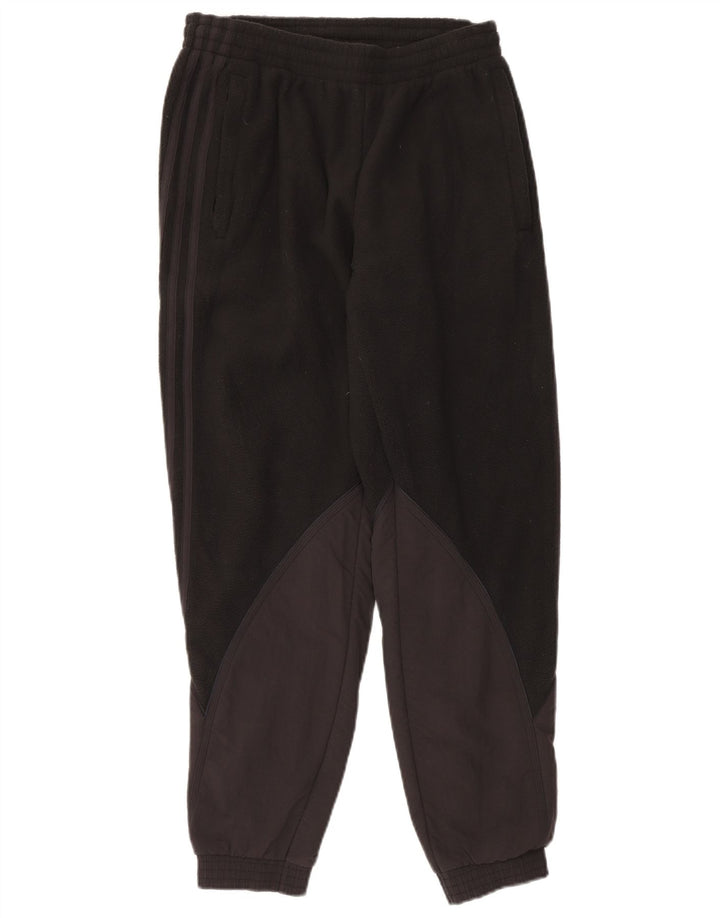 ADIDAS Mens Fleece Tracksuit Calças Joggers Pequeno Poliéster Preto