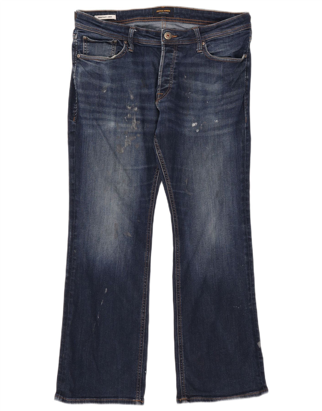 Jack & Jones Masculino Jake Bootcut Jeans W34 L30 Azul Marinho Algodão