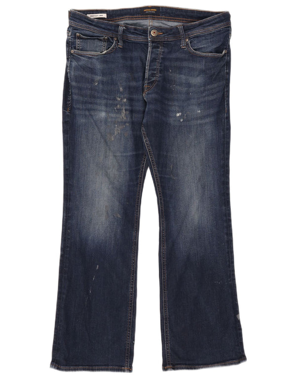 Jack & Jones Masculino Jake Bootcut Jeans W34 L30 Azul Marinho Algodão