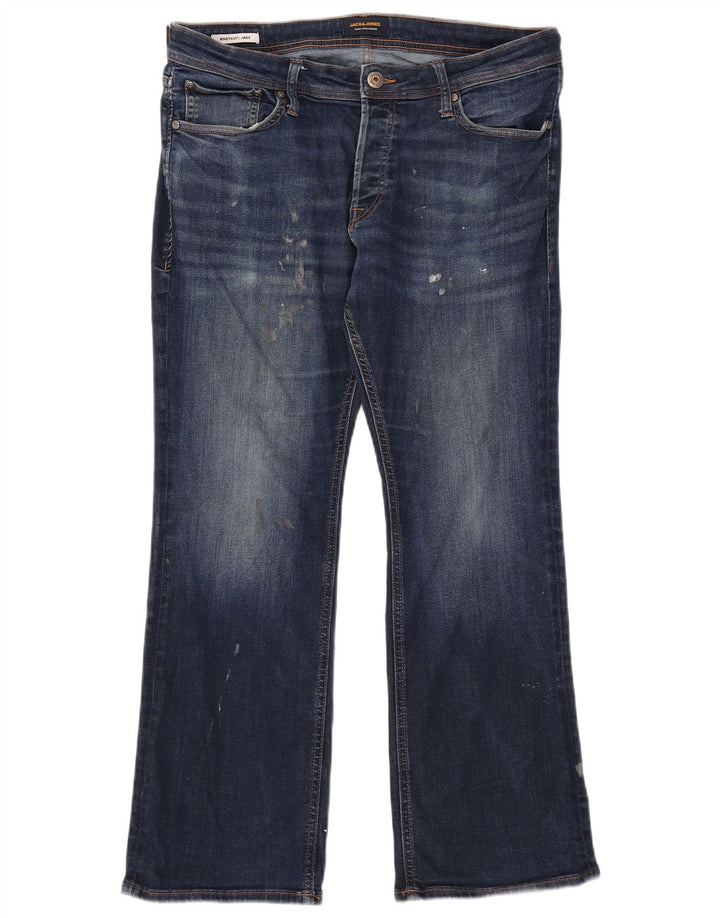Jack & Jones Masculino Jake Bootcut Jeans W34 L30 Azul Marinho Algodão